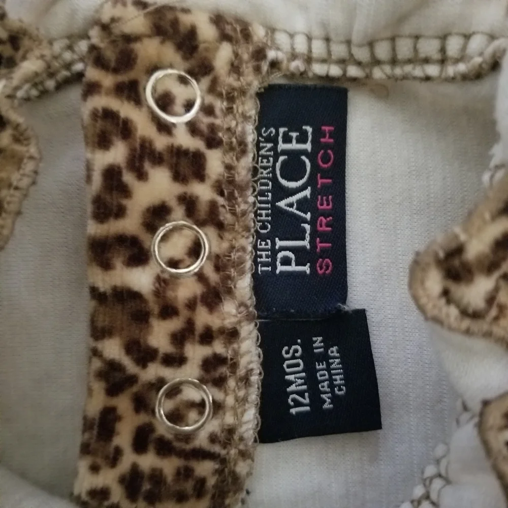 Y2K Baby Leopard Velour Dress 12M Cheetah Print Children’s Place
